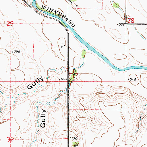 Topographic Map of Little Gully, IA