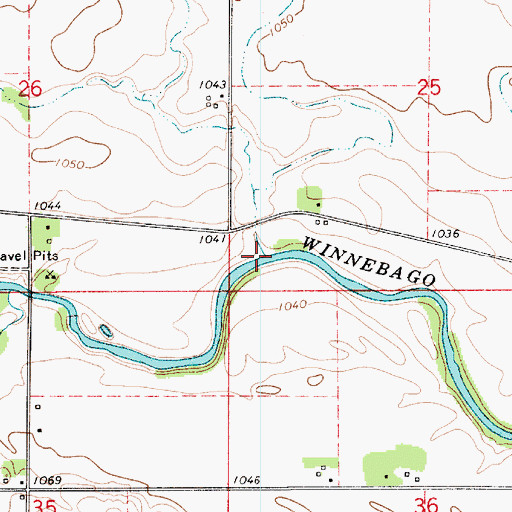 Topographic Map of Little Lime Creek, IA