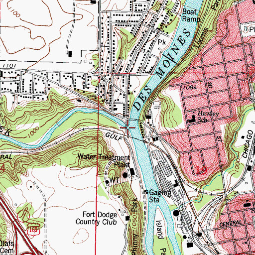 Topographic Map of Lizard Creek, IA