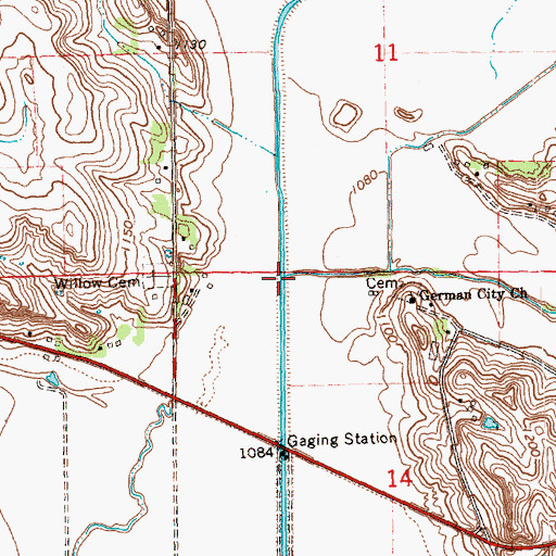 Topographic Map of Lum Hollow Creek, IA