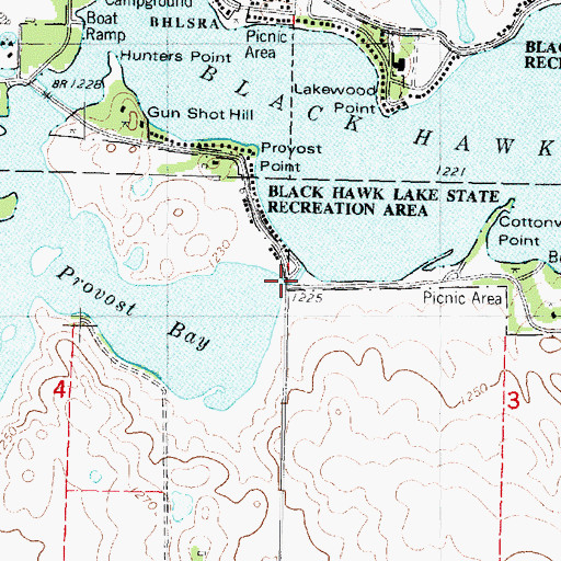 Topographic Map of Provost Bay, IA