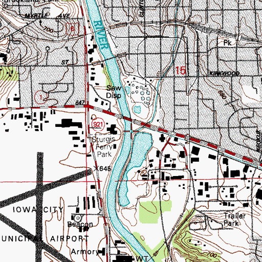 Topographic Map of Ralston Creek, IA