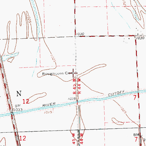 Topographic Map of Ruffcorn Cemetery, IA