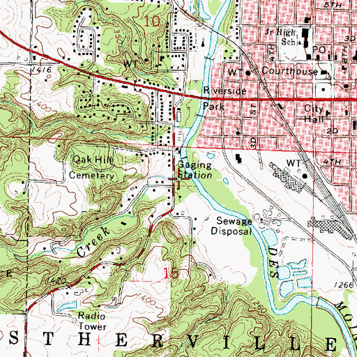 Topographic Map of School Creek, IA