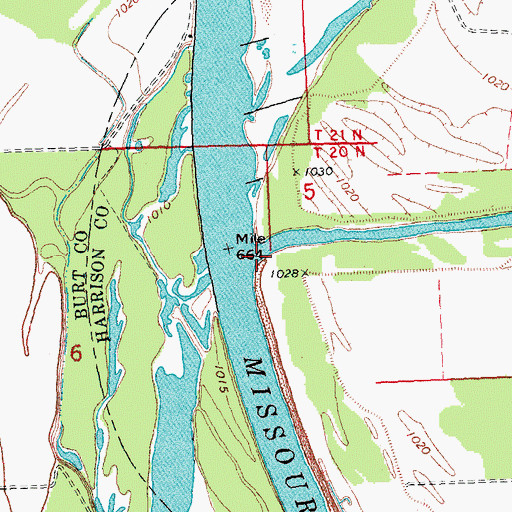 Topographic Map of Soldier River, IA
