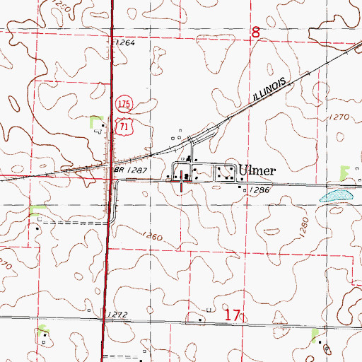 Topographic Map of Ulmer, IA
