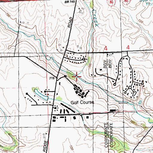 Topographic Map of Utica Creek, IA