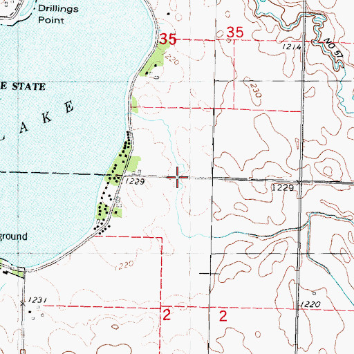 Topographic Map of Wall Lake Outlet, IA