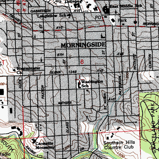 Topographic Map of Morningside Elementary School, IA