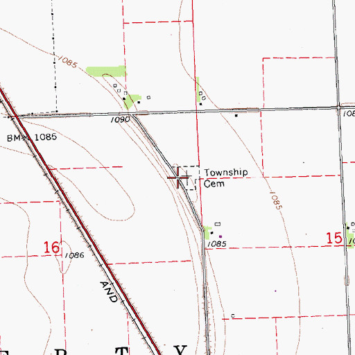 Topographic Map of Liberty Township Cemetery, IA