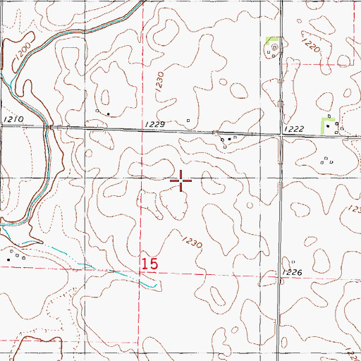 Topographic Map of Briggs Woods Lake Dam, IA