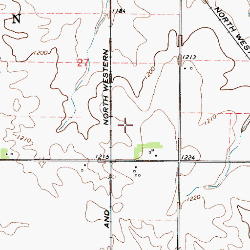 Topographic Map of Lake Fin-Feather, IA