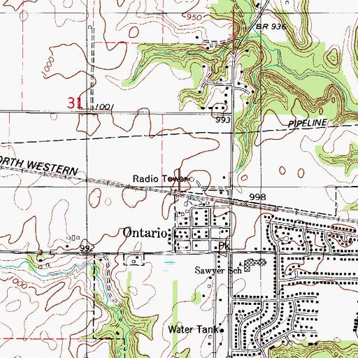 Topographic Map of KCCQ-FM (Ames), IA