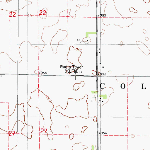 Topographic Map of KEZT-FM (Ames), IA