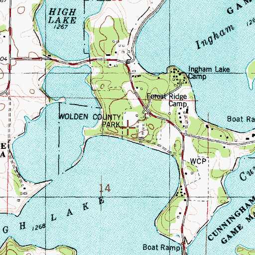 Topographic Map of Wolden County Park, IA