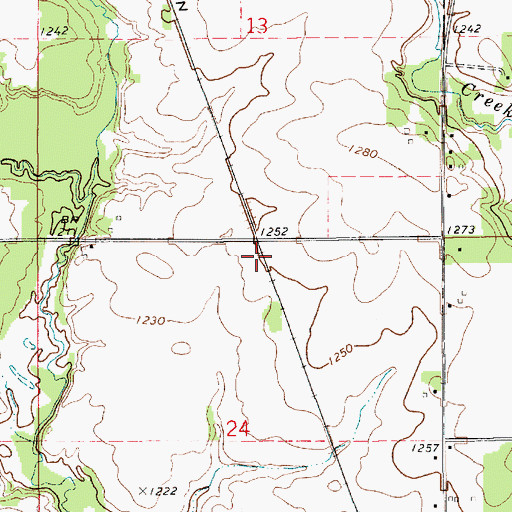 Topographic Map of Riceville (historical), IA