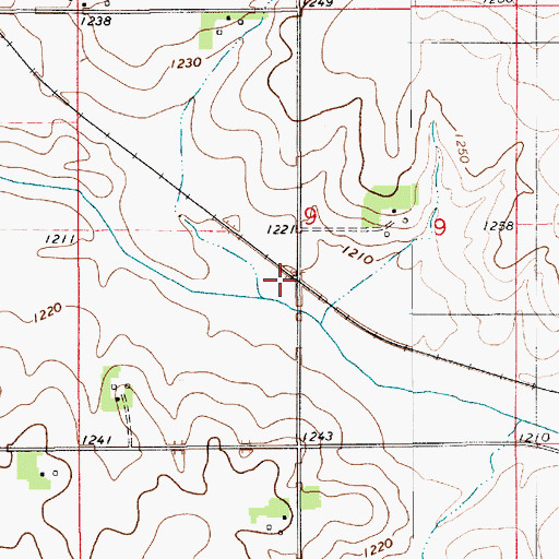 Topographic Map of Lowther Station (historical), IA