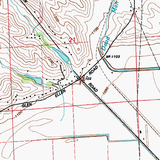 Topographic Map of Glen Ellen, IA