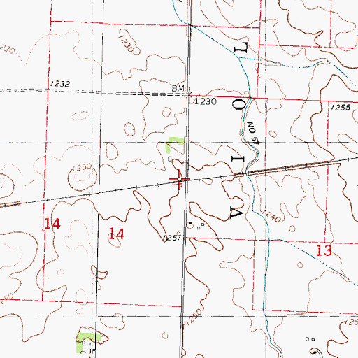 Topographic Map of Hart, IA