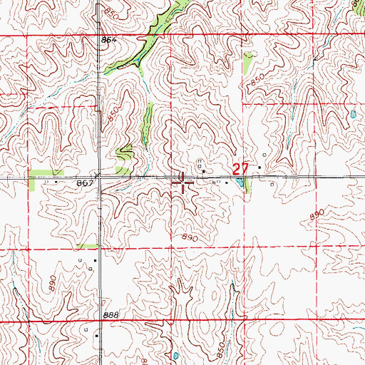 Topographic Map of Ambrose, IA
