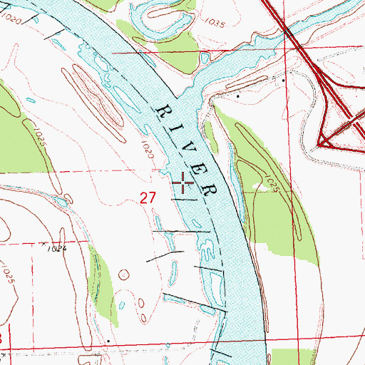 Topographic Map of Little Sioux Bend, IA