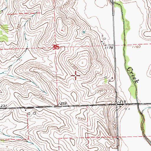 Topographic Map of Woodbury County, IA
