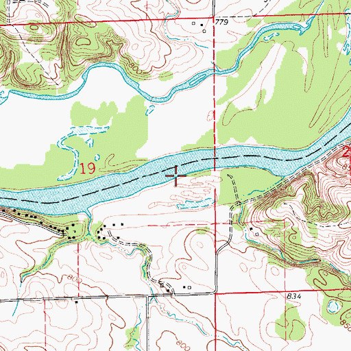 Topographic Map of Benton City (historical), IA