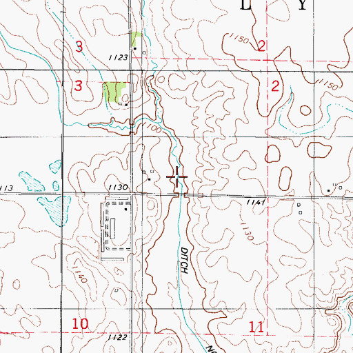 Topographic Map of Ditch Number 63, IA