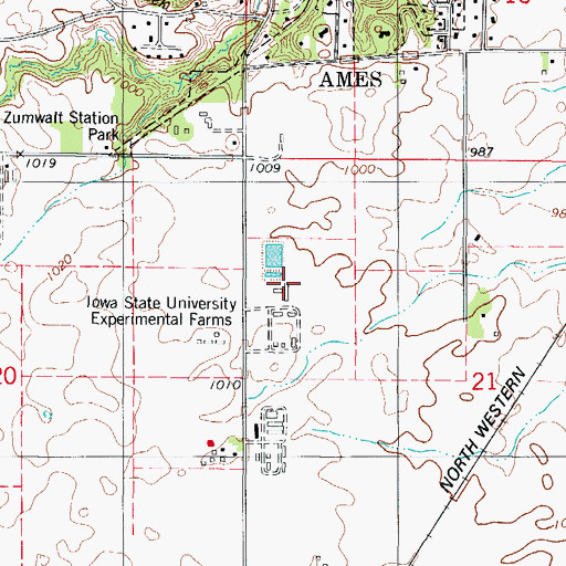 Topographic Map of Iowa State Univ Experimental Farms Number 2, IA