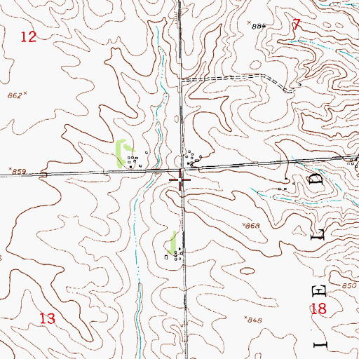 Topographic Map of Roselle, IA