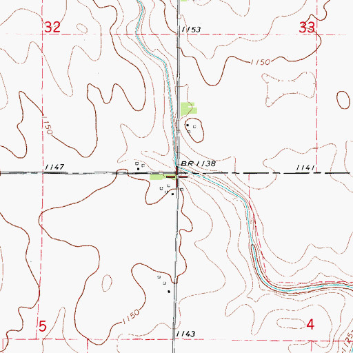 Topographic Map of Aldrich, IA