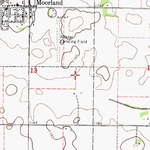 Topographic Map of Nesler Field (historical), IA