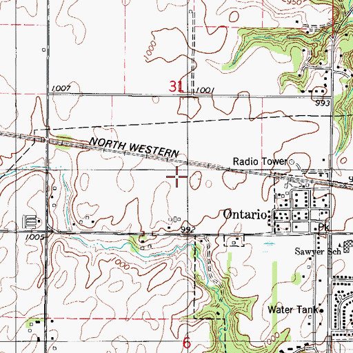 Topographic Map of KCCQ-FM (Ames), IA