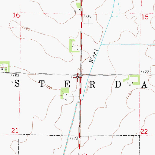Topographic Map of Township of Amsterdam, IA