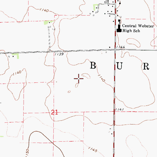 Topographic Map of Township of Burnside, IA