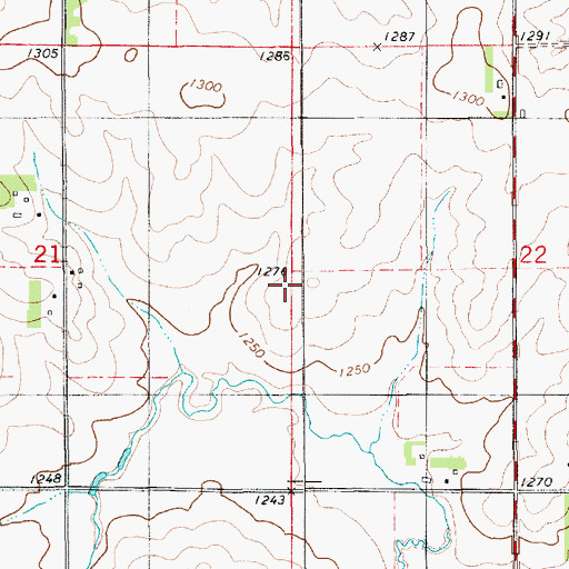 Topographic Map of Township of Chester, IA