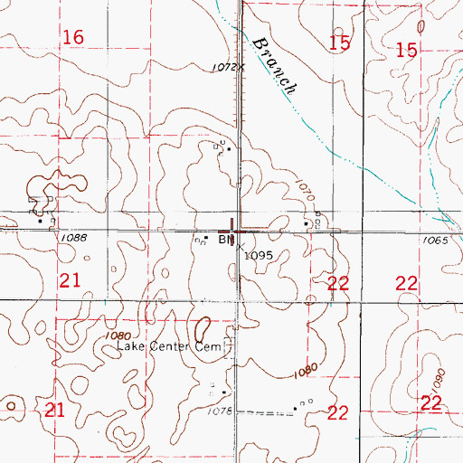 Topographic Map of Township of Clear Lake, IA