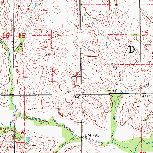 Topographic Map of Township of Dayton, IA