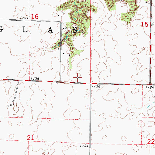 Topographic Map of Township of Douglas, IA