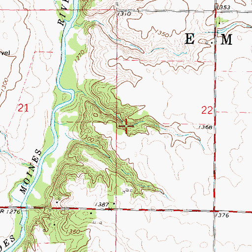 Topographic Map of Township of Emmet, IA