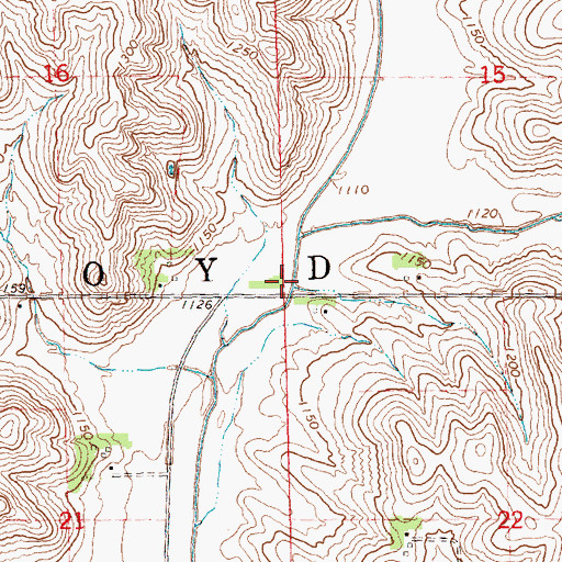 Topographic Map of Township of Floyd, IA