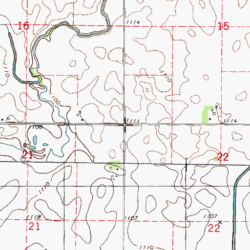 Topographic Map of Township of Gowrie, IA
