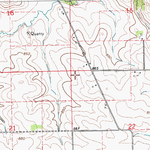 Topographic Map of Township of Greenfield, IA