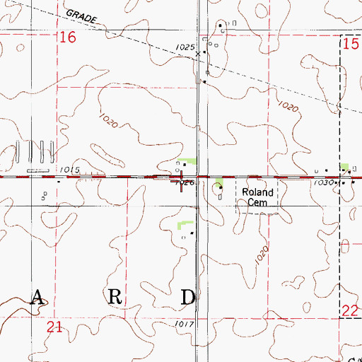 Topographic Map of Township of Howard, IA