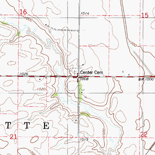 Topographic Map of Township of Lafayette, IA