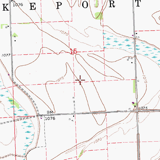 Topographic Map of Township of Lakeport, IA