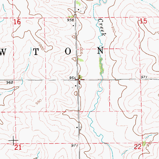 Topographic Map of Township of Newton, IA