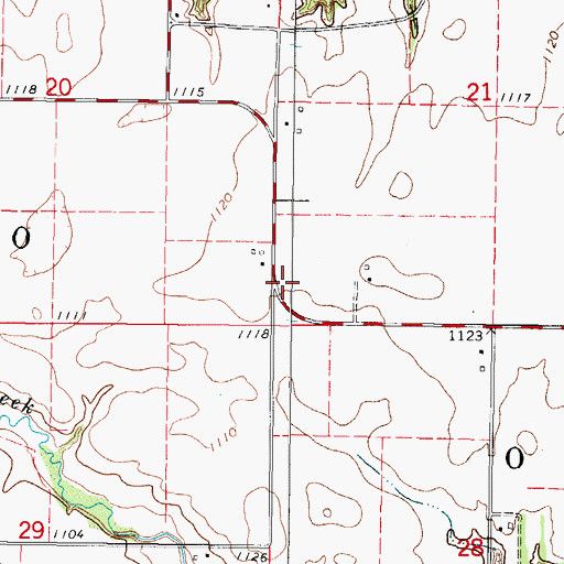 Topographic Map of Township of Otho, IA