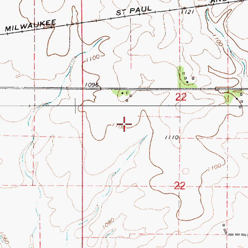Topographic Map of Township of Portland, IA
