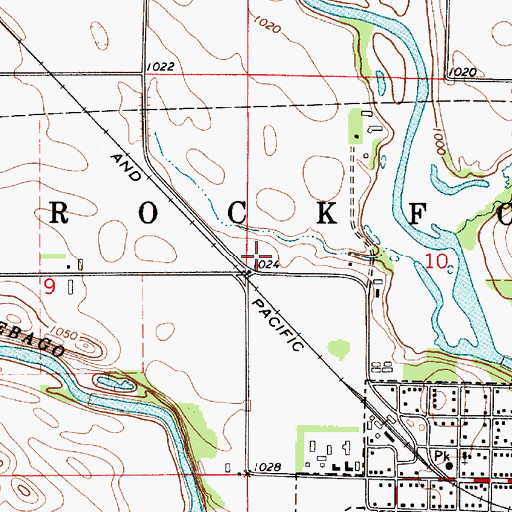 Topographic Map of Township of Rockford, IA